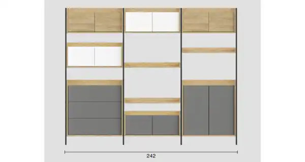 KALANCHOE komoda 3S, hikor přírodní/alpská bílá