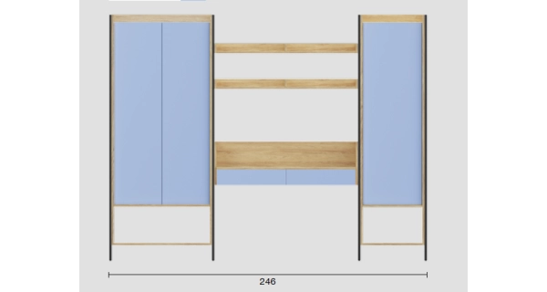 KALANCHOE psací stůl 2S, hikor přírodní