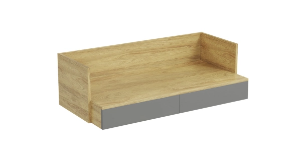 KALANCHOE psací stůl 2S, hikor přírodní/šedý popel