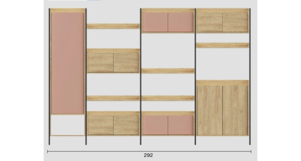 KALANCHOE psací stůl 2S, hikor přírodní/starorůžová