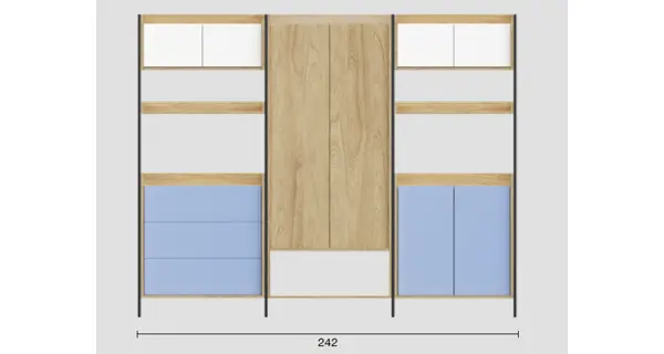 KALANCHOE skříňka 1D, hikor přírodní/alpská bílá
