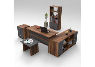 Kancelář DENES, vlašský ořech/antracit