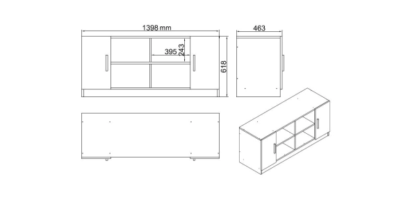 Kancelář DENES, vlašský ořech/antracit