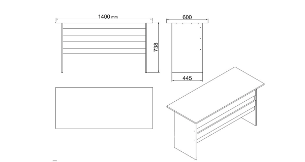 Kancelář DENES, vlašský ořech/antracit