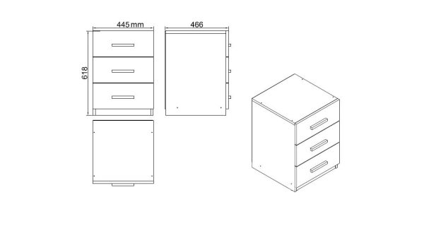 Kancelář DENES, vlašský ořech/antracit