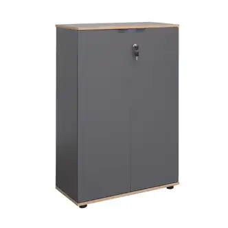 Kancelářská sestava CORNO 2, antracit/dub