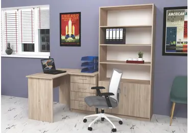 Kancelářská sestava MAUGHANI, dub sonoma