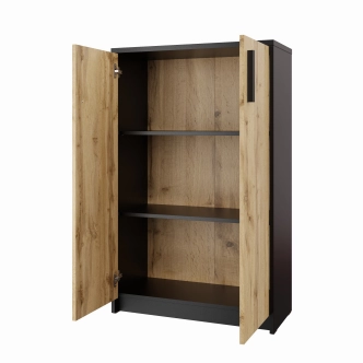 Kancelářská sestava NEJBY GIANNI 1, černá/dub wotan