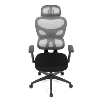 Kancelářská židle BOGELI, šedá/černá síťovina