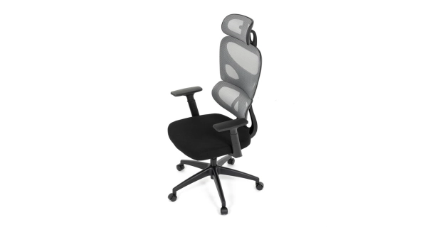 Kancelářská židle BOGELI, šedá/černá síťovina