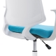 Kancelářská židle CARUMAS, modrá látka/bílý plast