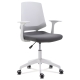 Kancelářská židle CARUMAS, šedá látka/bílý plast
