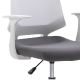 Kancelářská židle CARUMAS, šedá látka/bílý plast