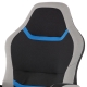 Kancelářská židle CLOUDVEIL, černá/šedá/modrá látka