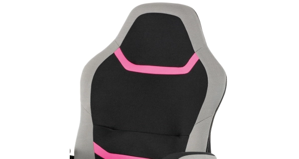 Kancelářská židle CLOUDVEIL, černá/šedá/růžová látka