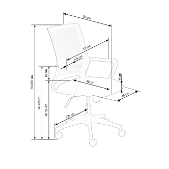 Kancelářská židle CRAGGY, černo-šedá