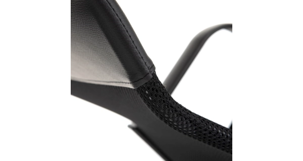 Kancelářská židle DONOIR, černá ekokůže a síťovina