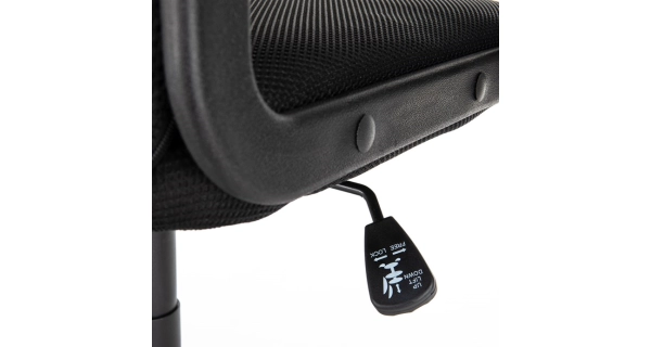 Kancelářská židle DONOIR, černá ekokůže a síťovina