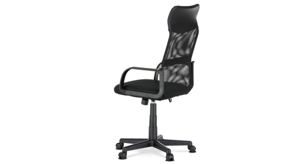 Kancelářská židle DONOIR, černá ekokůže a síťovina