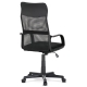 Kancelářská židle DONOIR, černá ekokůže a síťovina
