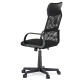 Kancelářská židle DONOIR, černá ekokůže a síťovina
