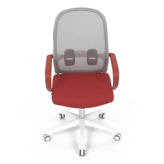 Kancelářská židle DOSARZAN, šedá a červená
