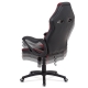 Kancelářská židle FORNASI, černá ekokůže/červená látka