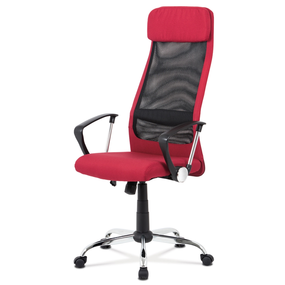 Levně Kancelářská židle DISPAR, bordó/černá