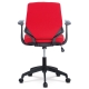 Kancelářská židle LIVITACA, červená látka/černý plast