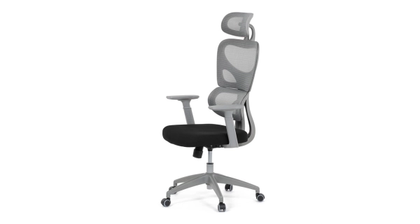Kancelářská židle MANUCA, šedá/černá síťovina