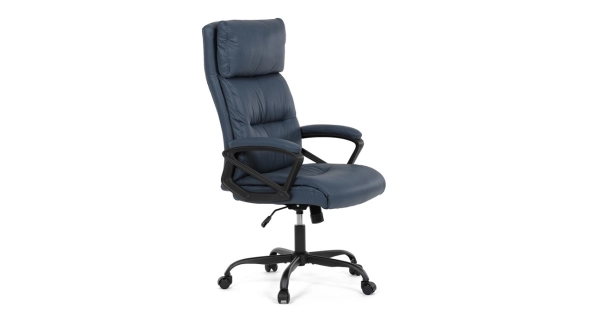 Kancelářská židle MORLEMPON, tmavě modrá ekokůže