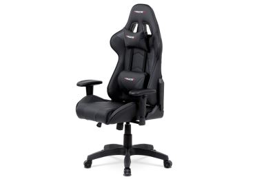 Kancelářská židle NUMMULAR, černá koženka/černá látka