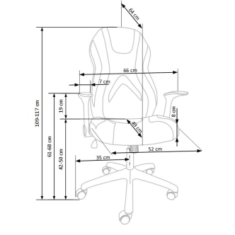 Kancelářská židle PADUCAH, šedo-černá