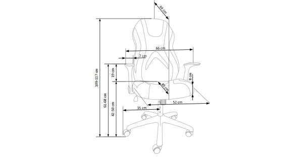 Kancelářská židle PADUCAH, šedo-černá