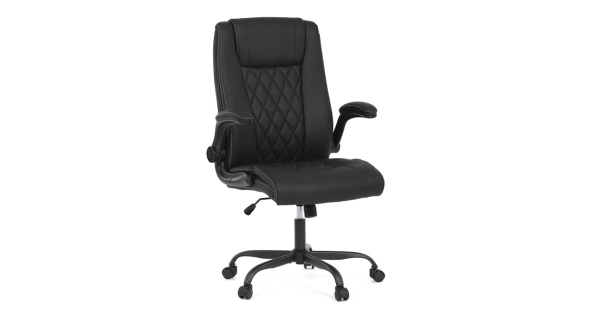 Kancelářská židle POLVEL, černá ekokůže