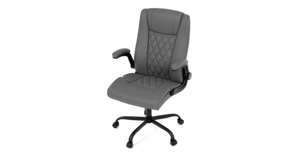 Kancelářská židle POLVEL, šedá ekokůže