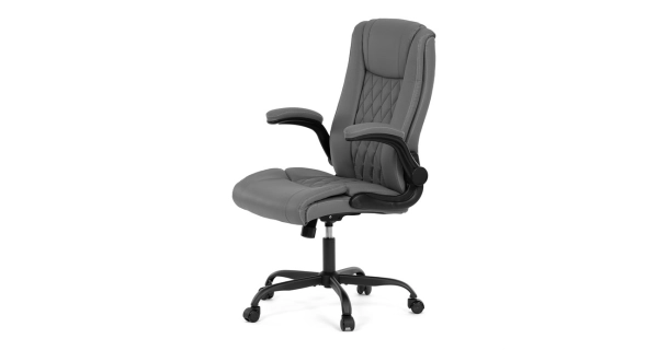 Kancelářská židle POLVEL, šedá ekokůže
