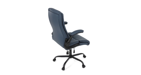 Kancelářská židle POLVEL, tmavě modrá ekokůže