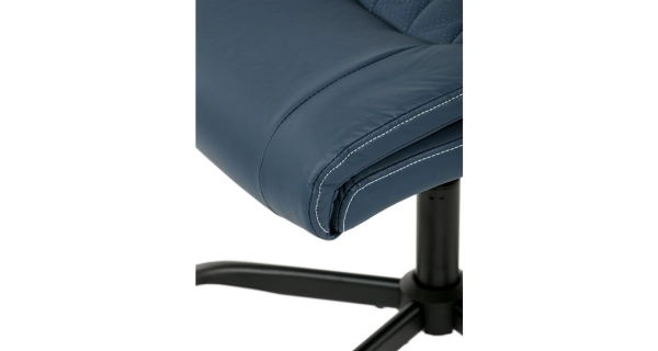 Kancelářská židle POLVEL, tmavě modrá ekokůže
