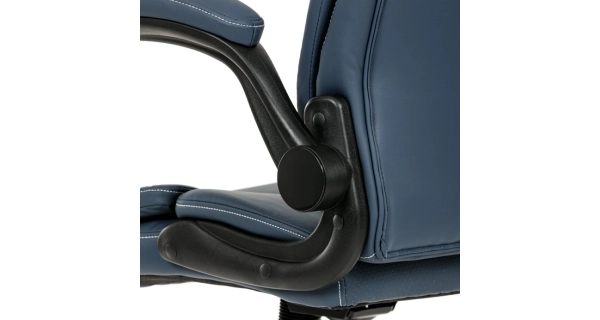 Kancelářská židle POLVEL, tmavě modrá ekokůže