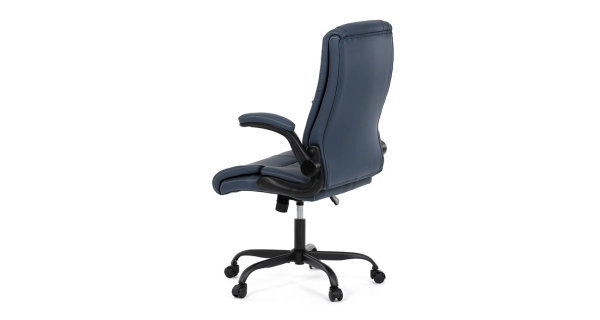 Kancelářská židle POLVEL, tmavě modrá ekokůže