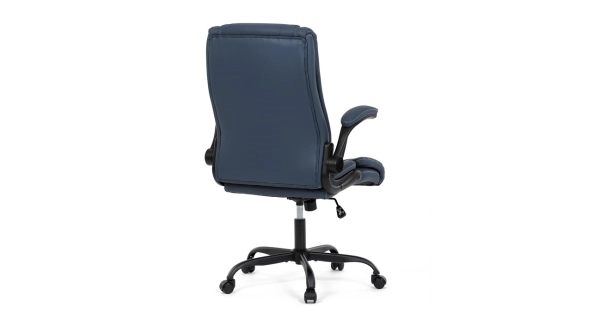 Kancelářská židle POLVEL, tmavě modrá ekokůže