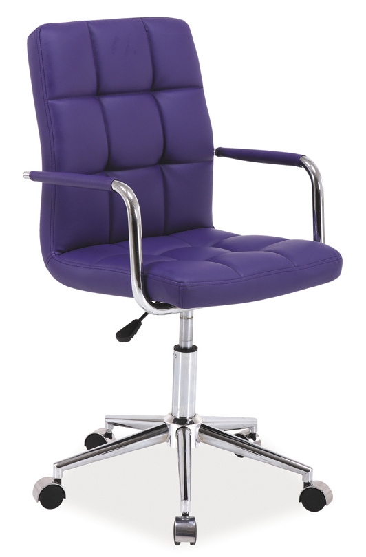 Kancelářská židle BALDONE, fialová ekokůže 