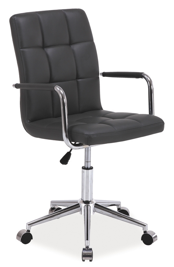 Levně Kancelářská židle BALDONE, šedá ekokůže