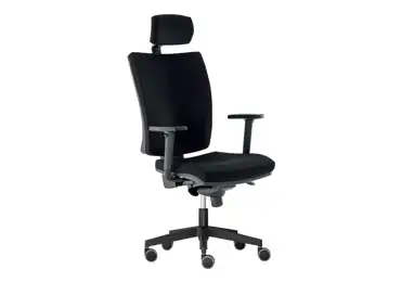 Kancelářská židle REMIZ s podhlavníkem, černá