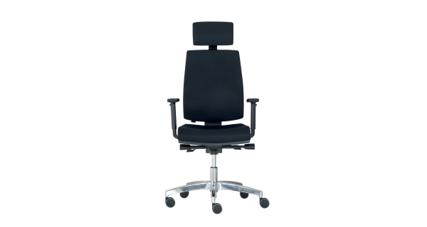 Kancelářská židle ROBORI s podhlavníkem, černá