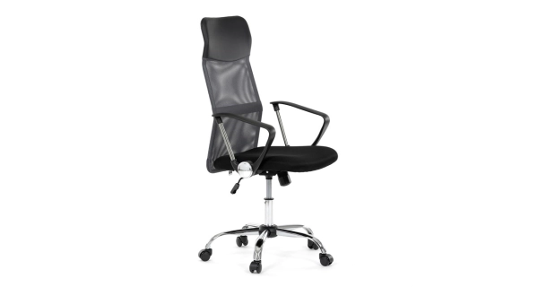 Kancelářská židle s podhlavníkem DAMAGER, černá/šedá