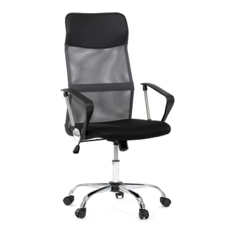 Kancelářská židle s podhlavníkem DAMAGER, černá/šedá