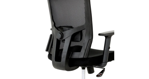 Kancelářská židle s podhlavníkem MANOLITO, látka mesh černá, houpací mechanismus