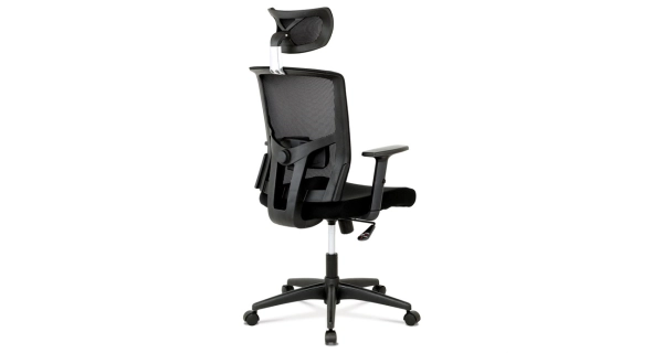 Kancelářská židle s podhlavníkem MANOLITO, látka mesh černá, houpací mechanismus